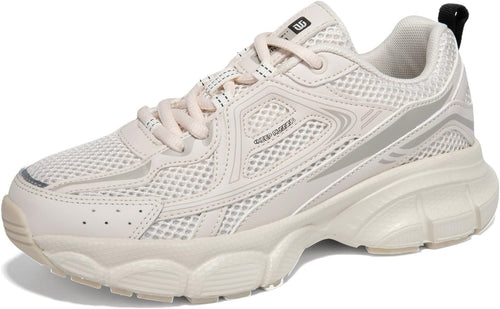 Women's Chunky Platform Sneakers - Breathable Mesh Athletic Shoes for Gym Workouts and Walking - 6