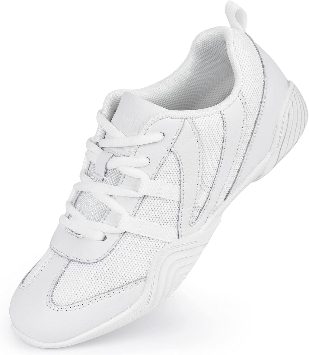 Women's Cheerleading Dance Shoes - Lightweight Athletic Cheer Sneakers with Flat Sole for Practice and Competition - 6
