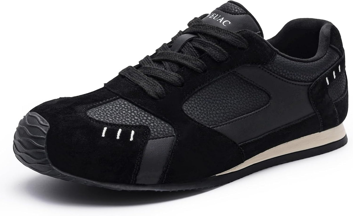 Women's Low Top Fashion Sneakers - Non-Slip Lace-Up Walking Shoes with Memory Foam Insole for Office Days - 8