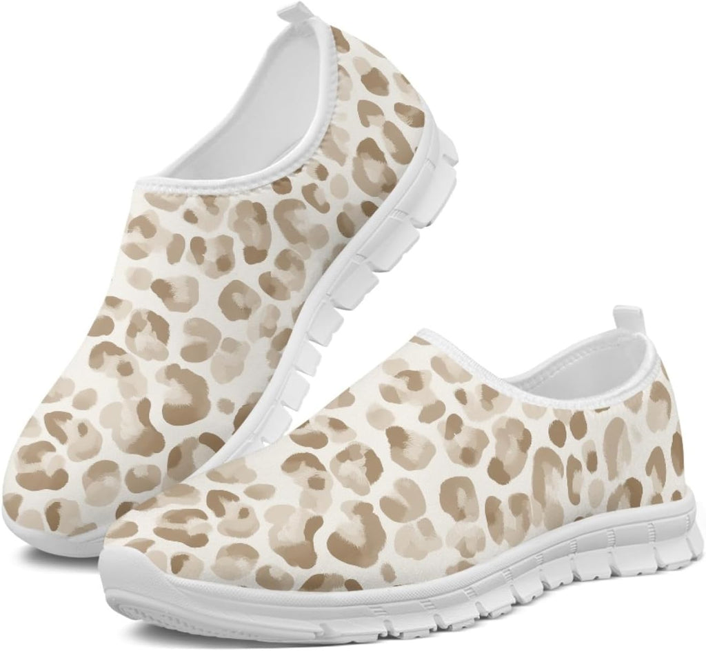 Women's Lightweight Floral Sneakers - Athletic Walking Shoes with Pull Tab and Cushioned Sole for Daily Errands - 7