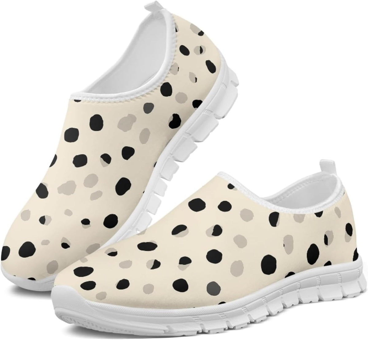 Women's Lightweight Floral Sneakers - Athletic Walking Shoes with Pull Tab and Cushioned Sole for Daily Errands - 7