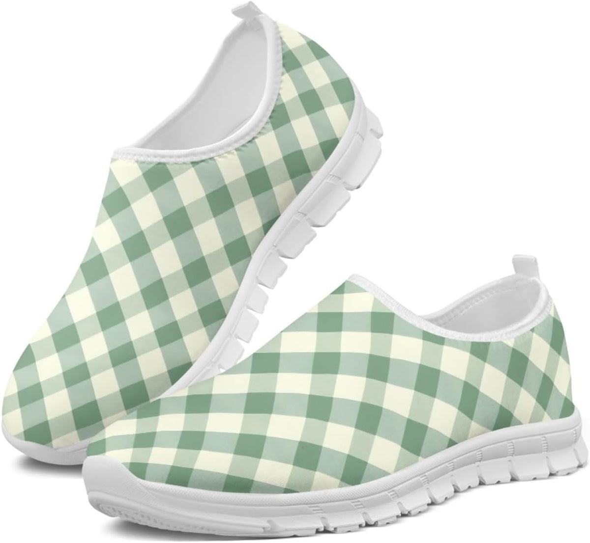 Women's Lightweight Floral Sneakers - Athletic Walking Shoes with Pull Tab and Cushioned Sole for Daily Errands - 6