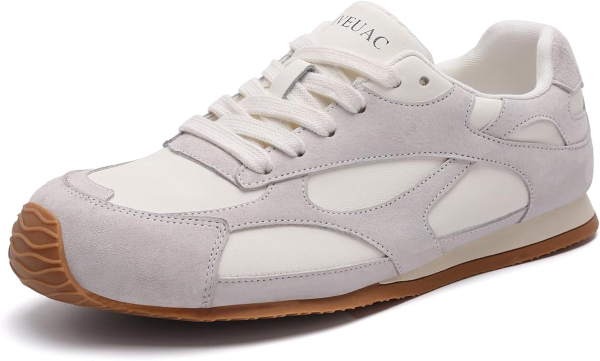Women's Low Top Fashion Sneakers - Non-Slip Lace-Up Walking Shoes with Memory Foam Insole for Office Days - 7