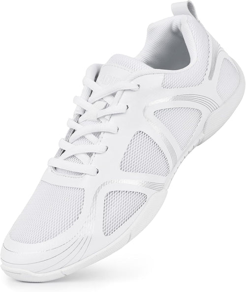 Women's Cheerleading Dance Shoes - Lightweight Athletic Cheer Sneakers with Flat Sole for Practice and Competition - 6