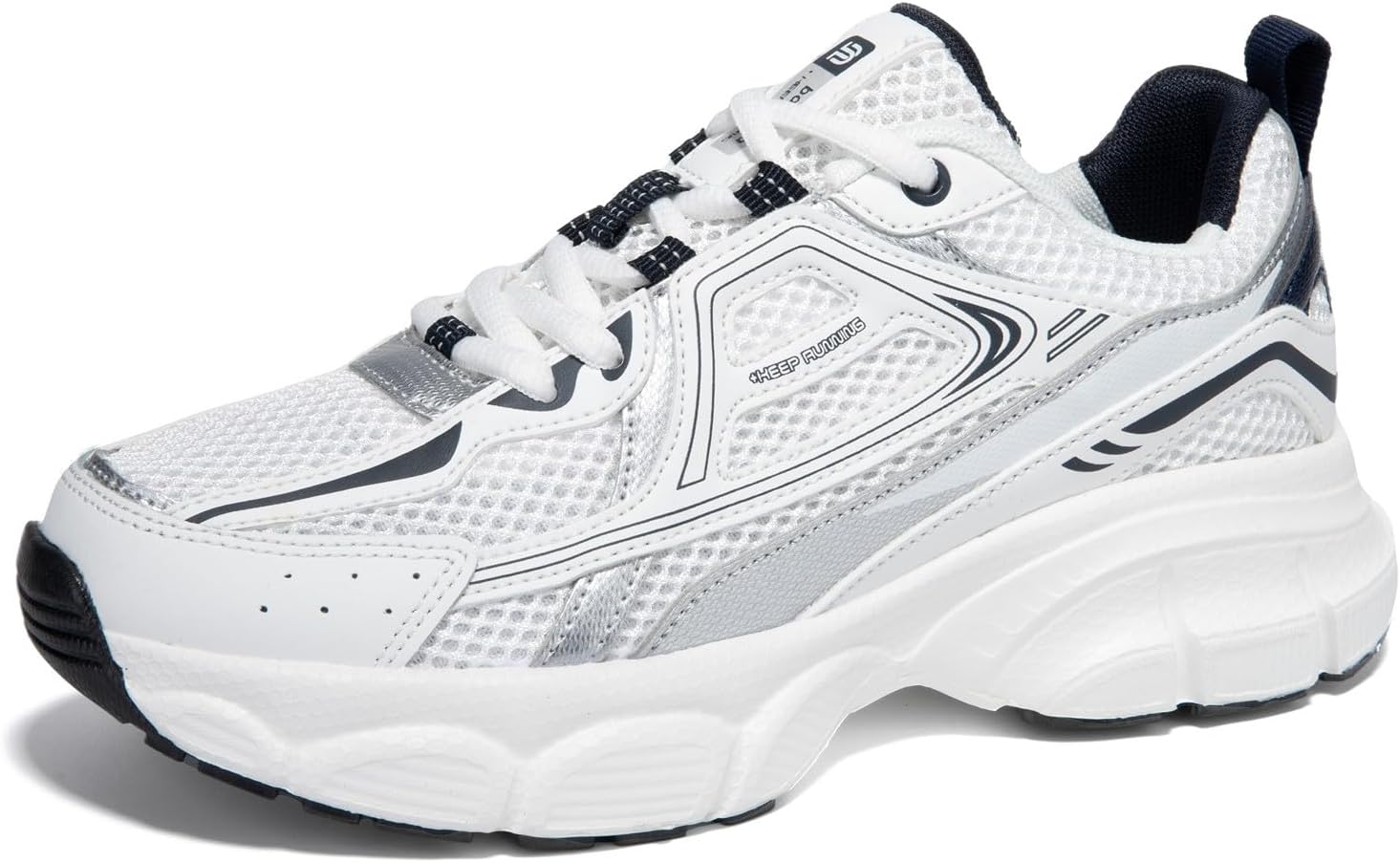 Women's Chunky Platform Sneakers - Breathable Mesh Athletic Shoes for Gym Workouts and Walking - 6