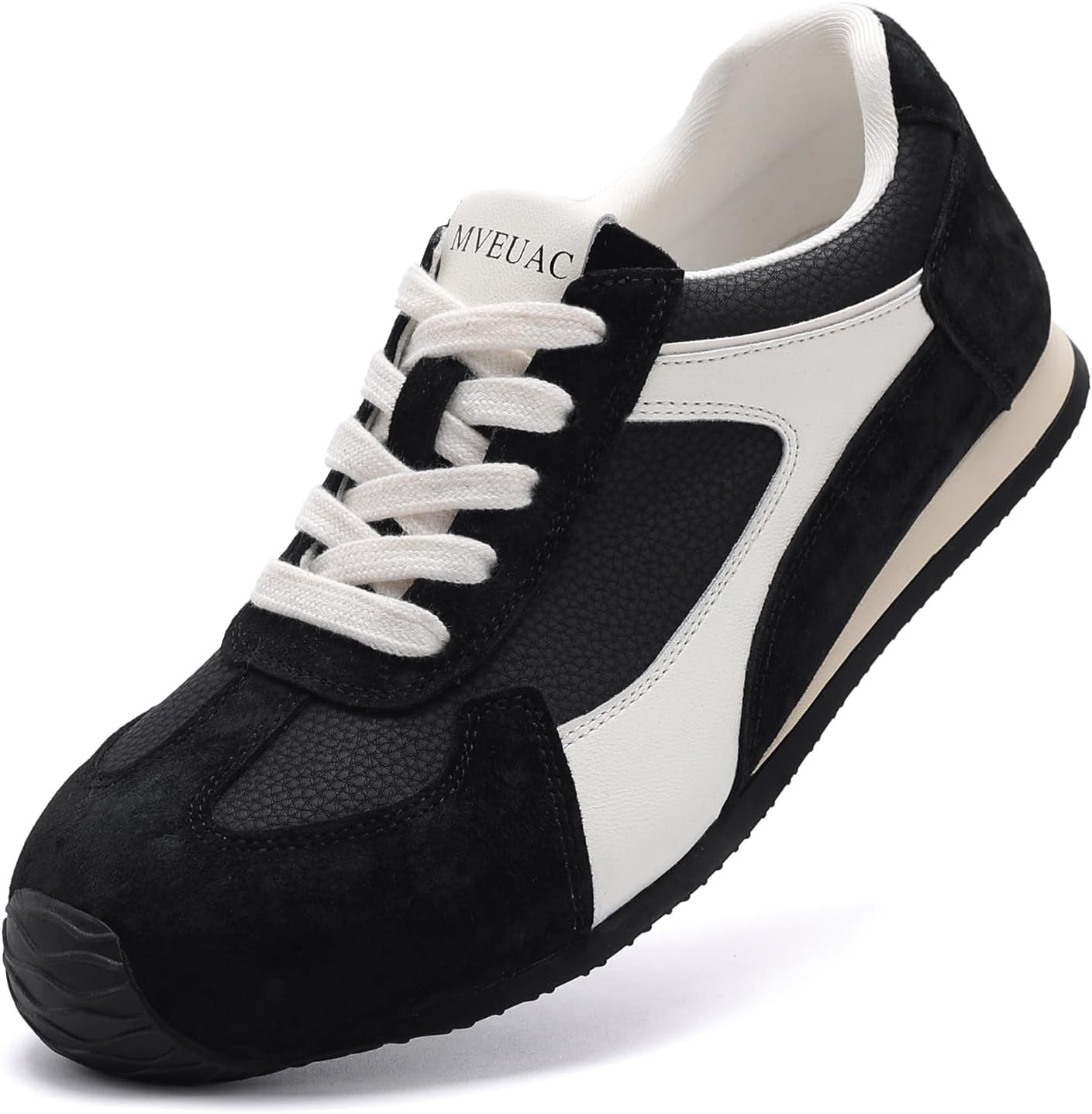 Women's Low Top Fashion Sneakers - Non-Slip Lace-Up Walking Shoes with Memory Foam Insole for Office Days - 7