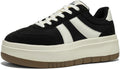 Women's Chunky Platform Sneakers - Lightweight Classic Tennis Shoes for Teachers and All-Day Walking - 6