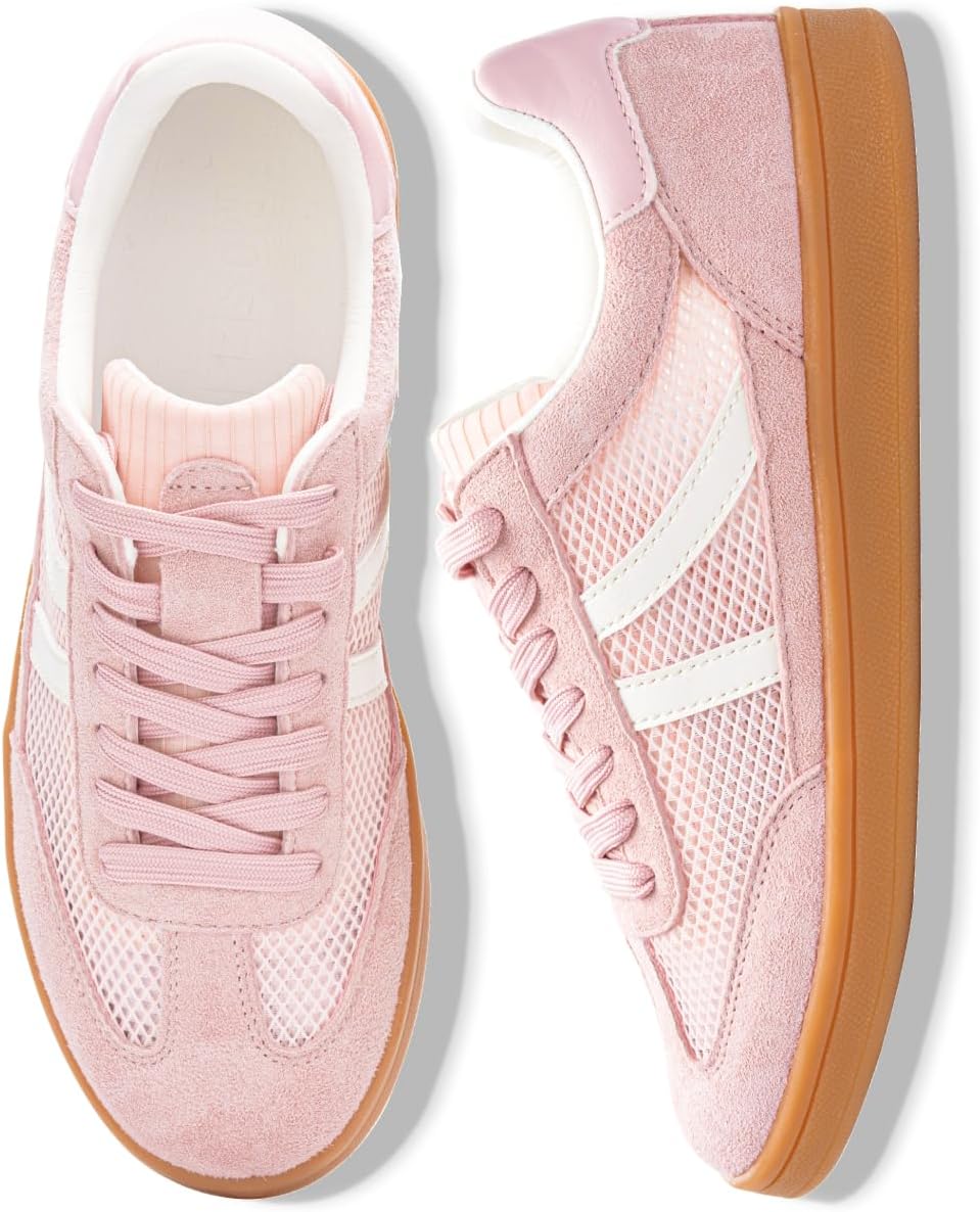 Women's Leather Slip-On Sneakers - Lightweight Non-Slip Shoes with Removable Insole for Spring Walking - 7