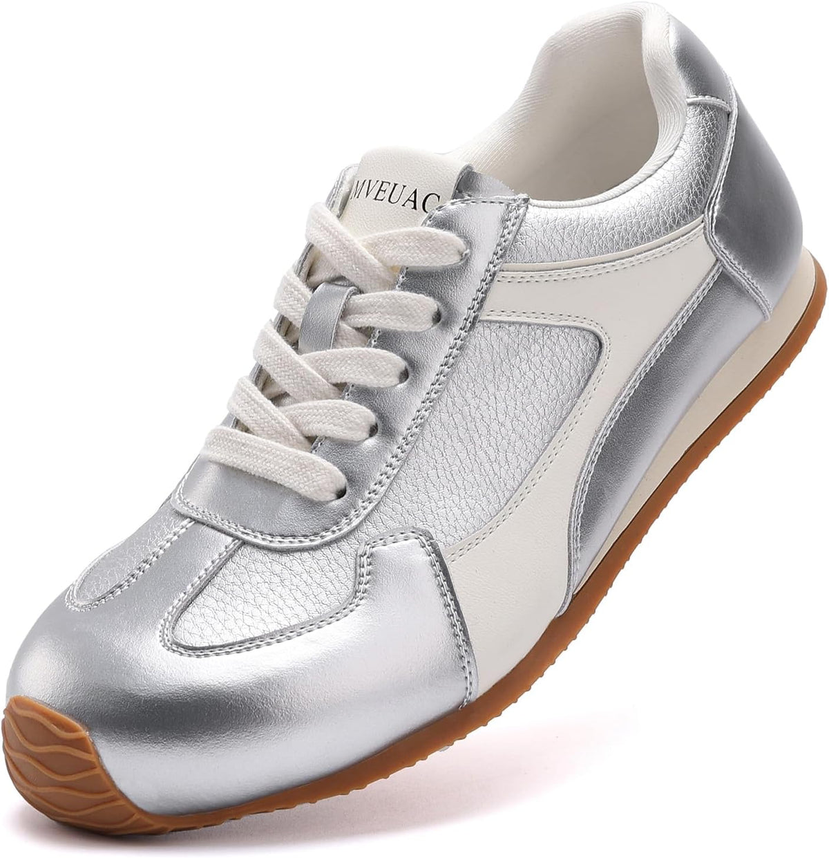 Women's Low Top Fashion Sneakers - Non-Slip Lace-Up Walking Shoes with Memory Foam Insole for Office Days - 7
