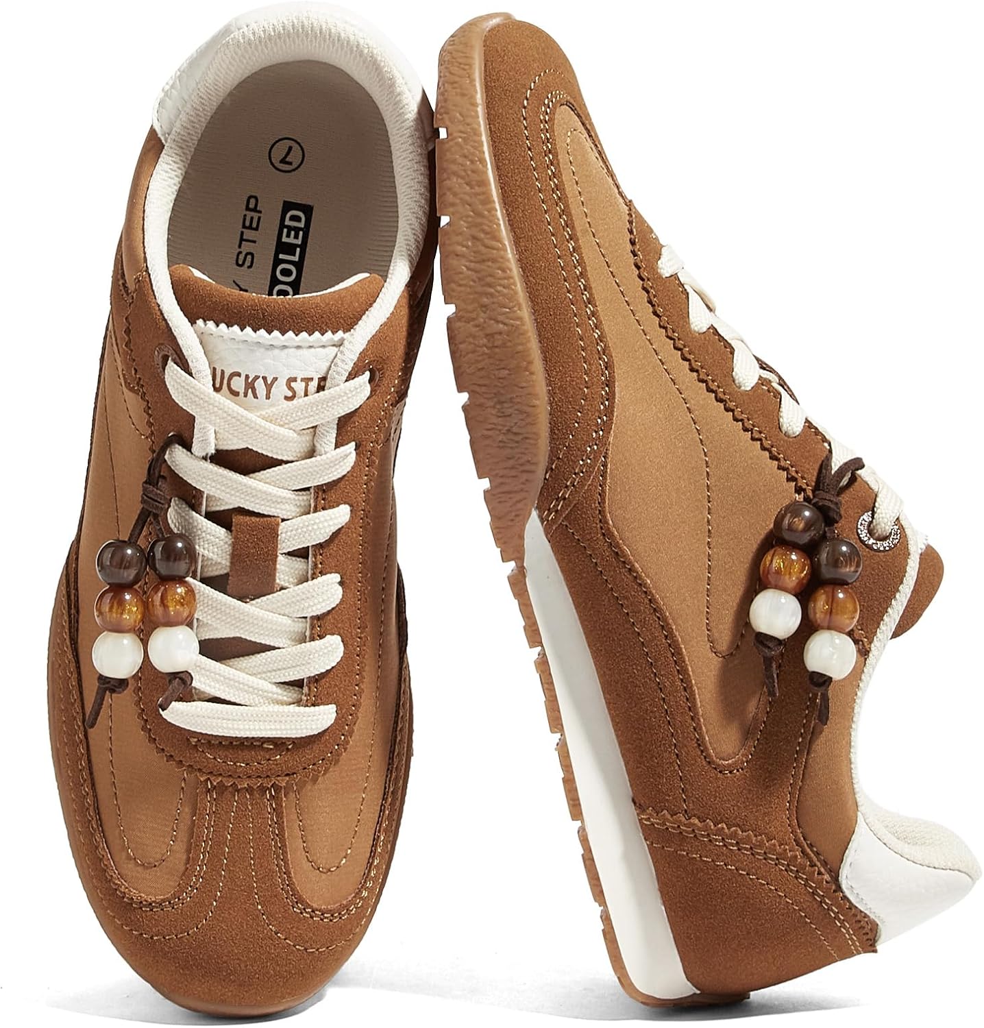 Women's Retro Casual Sneakers - Classic Tennis Shoes with Anti-Slip Sole for Neutral Everyday Outfits - 6