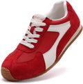 Women's Low Top Fashion Sneakers - Non-Slip Lace-Up Walking Shoes with Memory Foam Insole for Office Days - 7