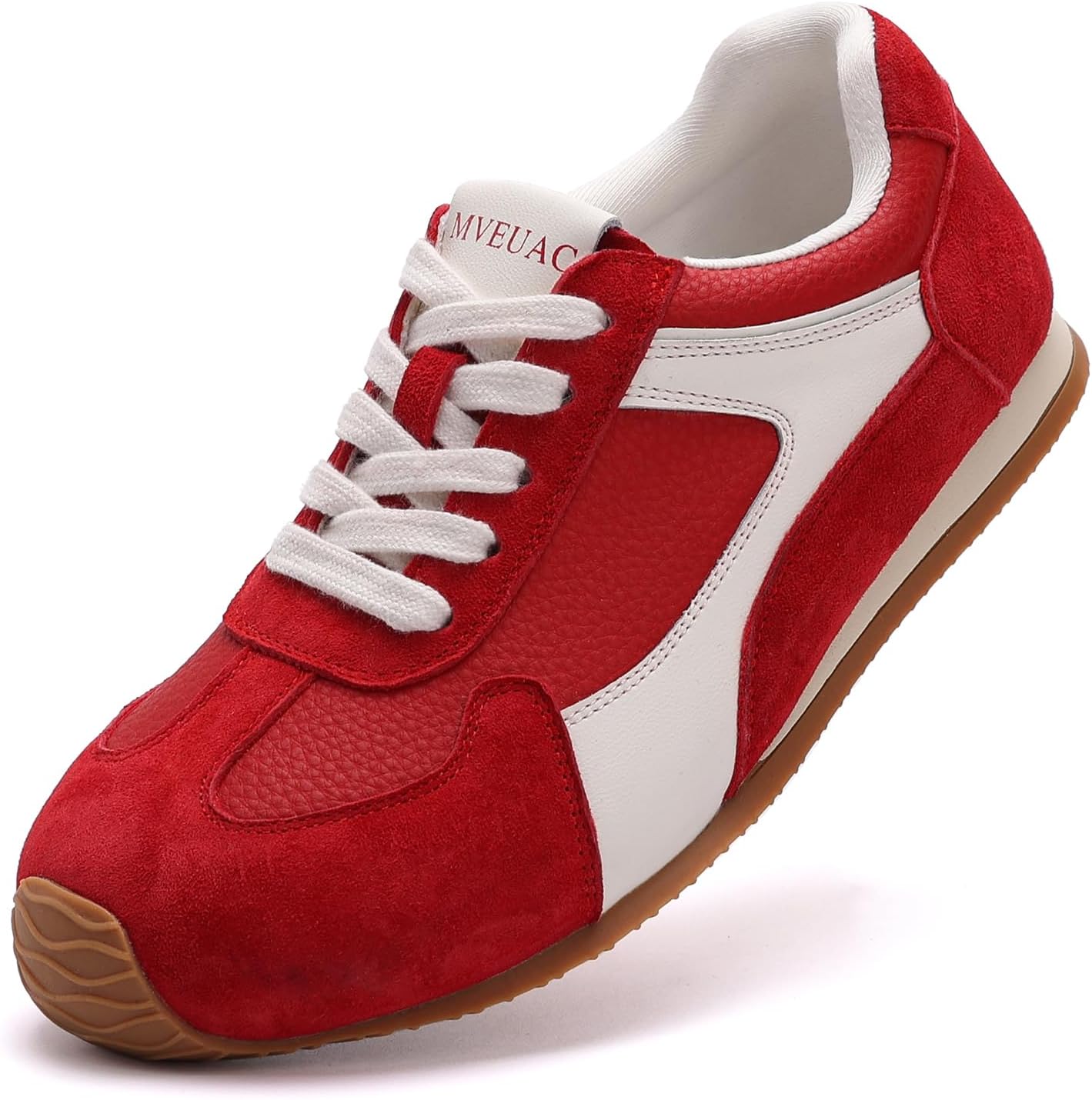Women's Low Top Fashion Sneakers - Non-Slip Lace-Up Walking Shoes with Memory Foam Insole for Office Days - 7