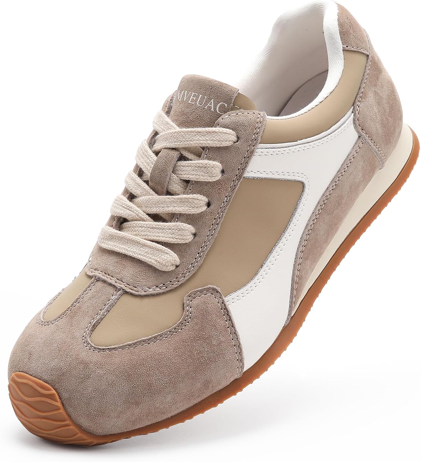 Women's Low Top Fashion Sneakers - Non-Slip Lace-Up Walking Shoes with Memory Foam Insole for Office Days - 7