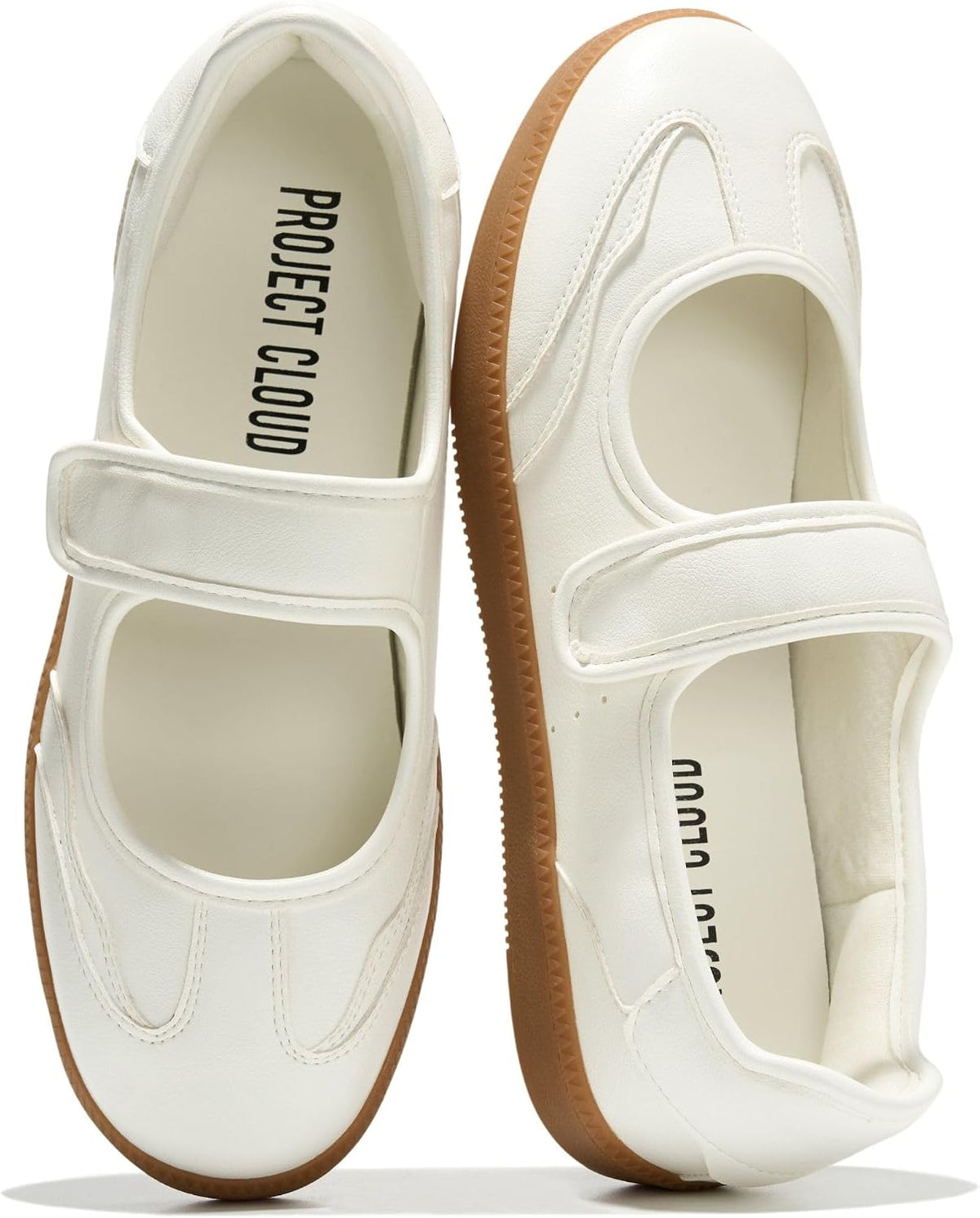 Women's Mary Jane Sneakers - Slip-On Casual Shoes with Cushioned Memory Foam Insole for Daily Walking - 7