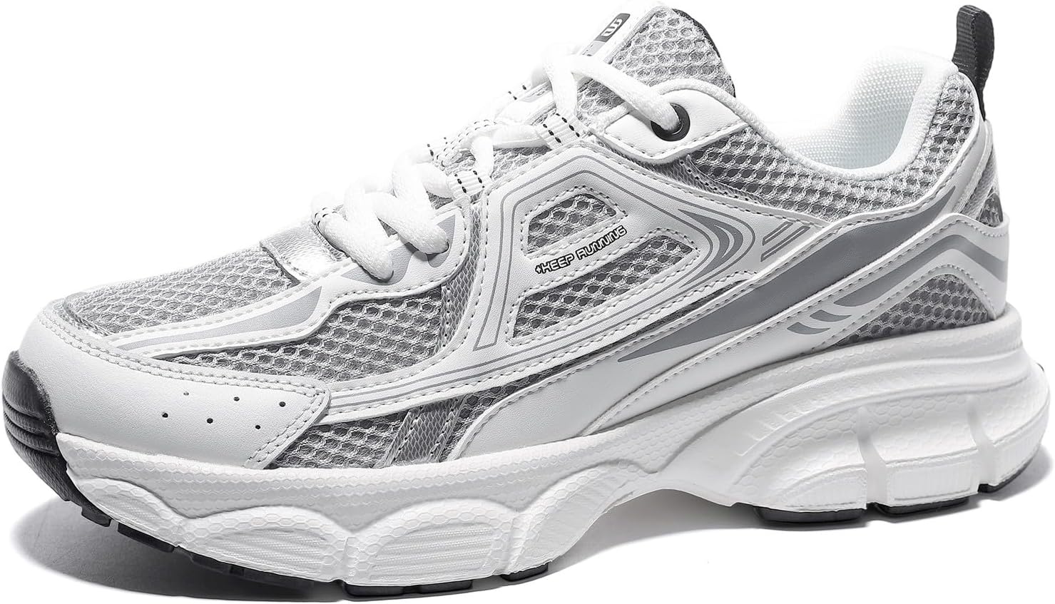 Women's Chunky Platform Sneakers - Breathable Mesh Athletic Shoes for Gym Workouts and Walking - 6