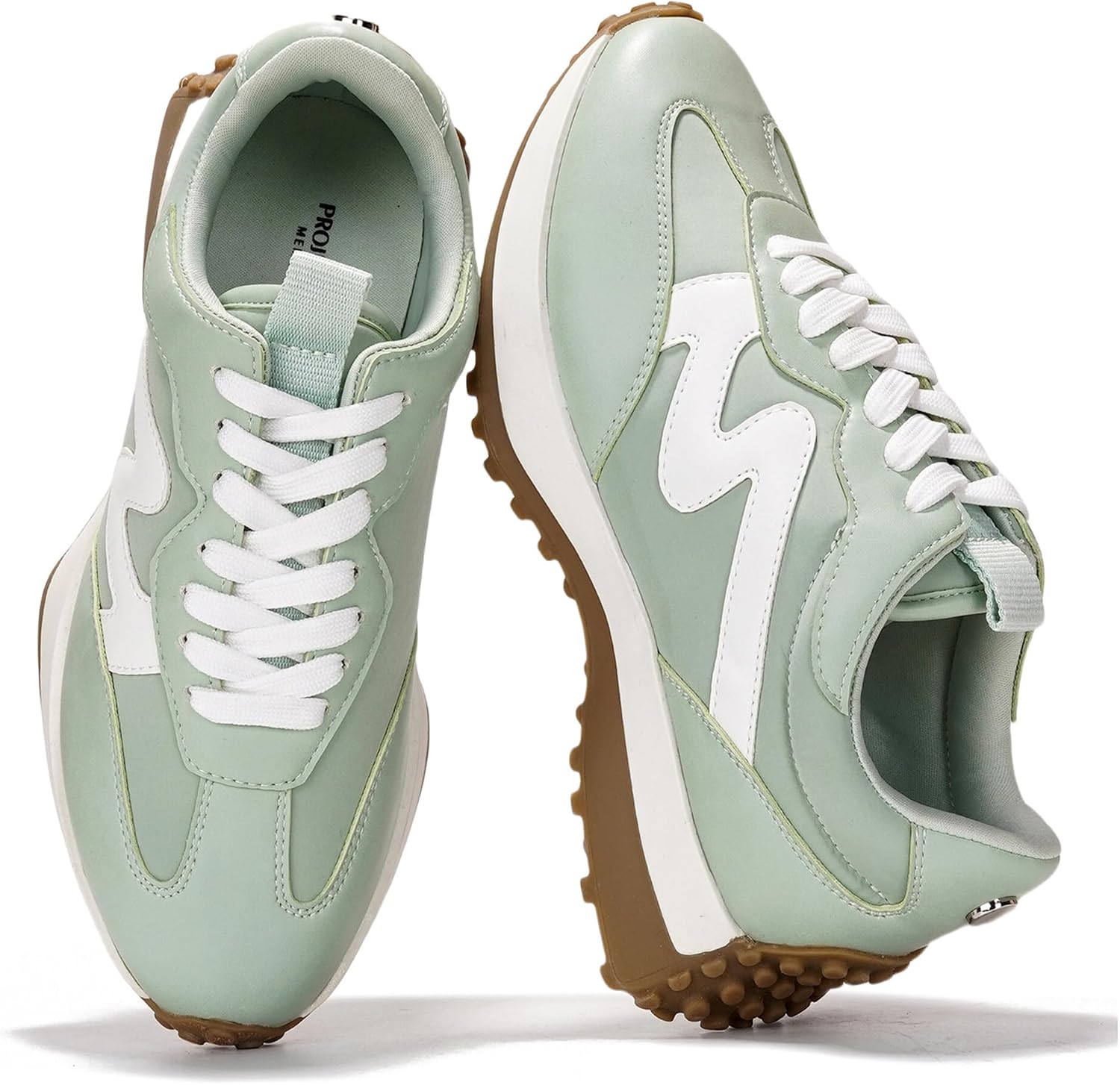 Women's Lace-Up Casual Sneakers - Lightweight Shoes with Memory Foam Insole and Non-Slip Outsole - 7