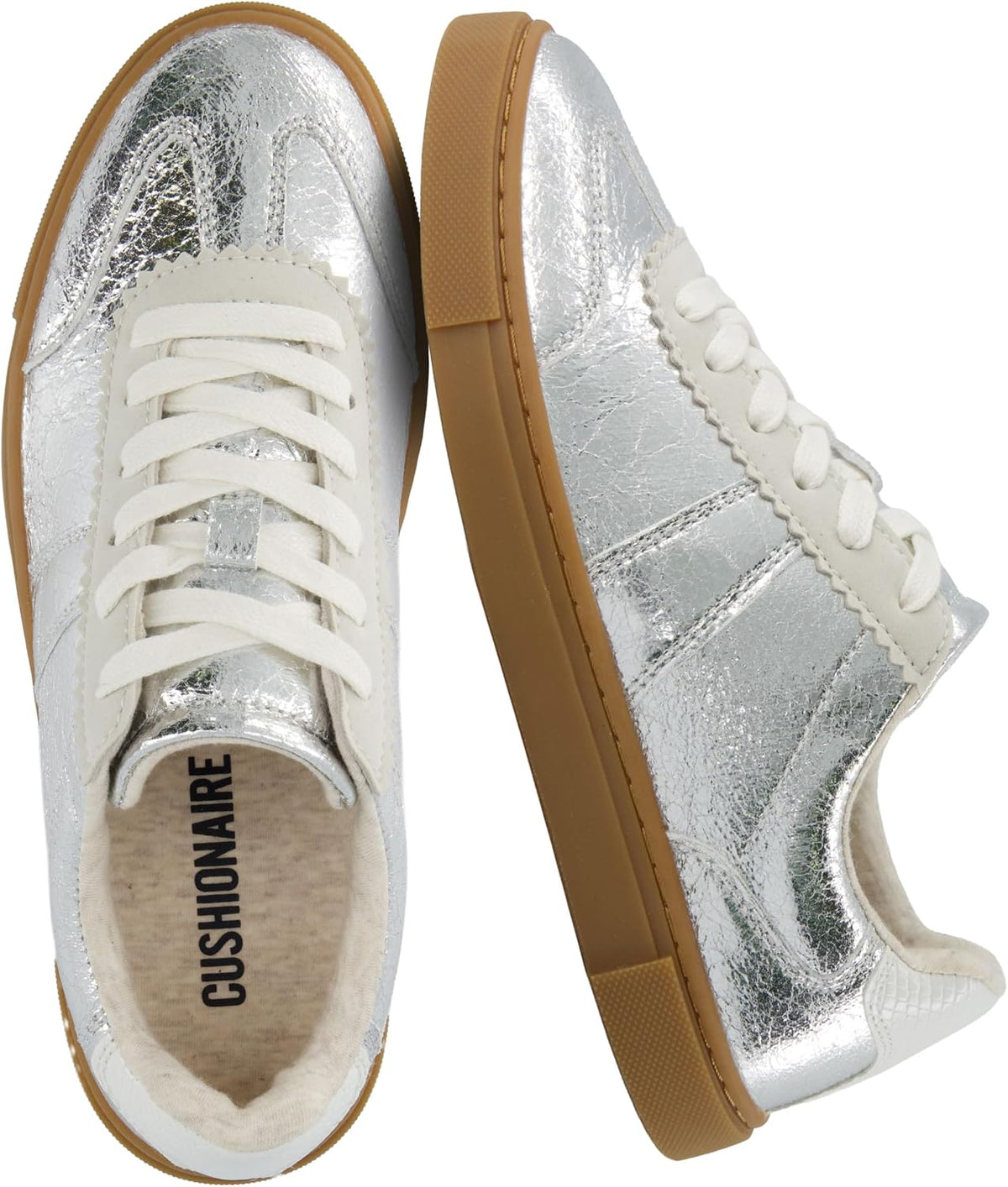 Women's Casual Tennis Sneakers - Memory Foam Insole and Slip Resistant Outsole in Regular and Wide Sizes - 6