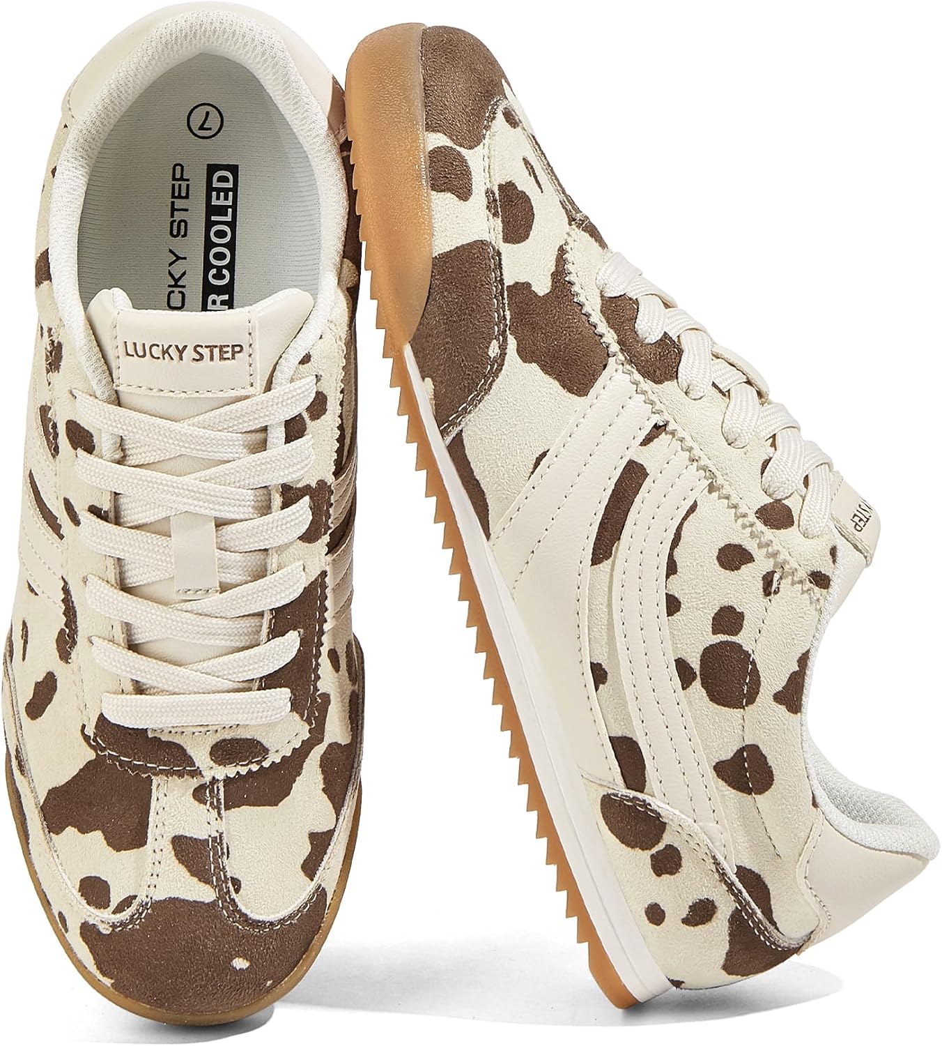 Women's Slim Retro Tennis Sneakers - Thin Sole Lace-Up Trainers for Gym Workouts and Walking - 6