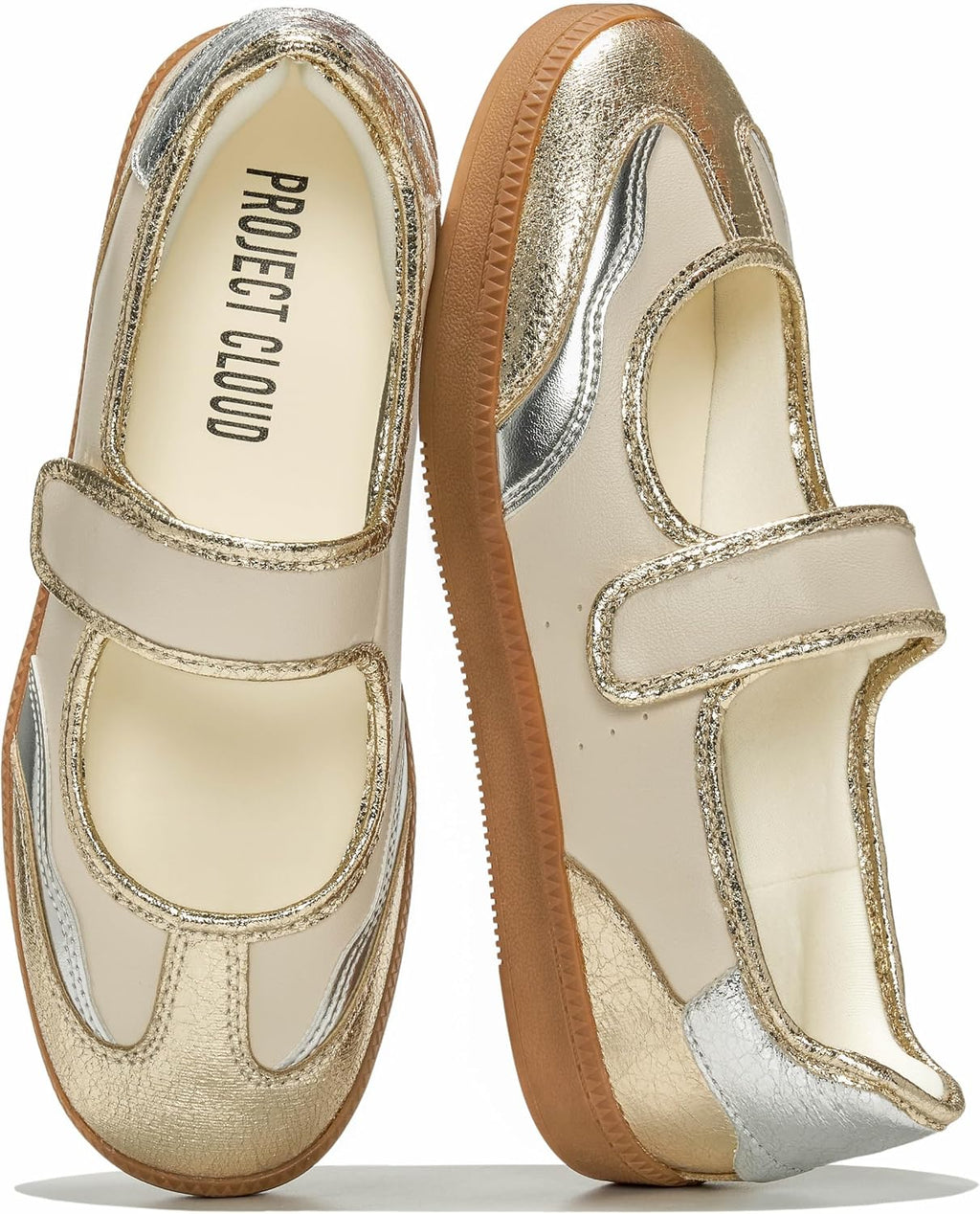 Women's Mary Jane Sneakers - Slip-On Casual Shoes with Cushioned Memory Foam Insole for Daily Walking - 7