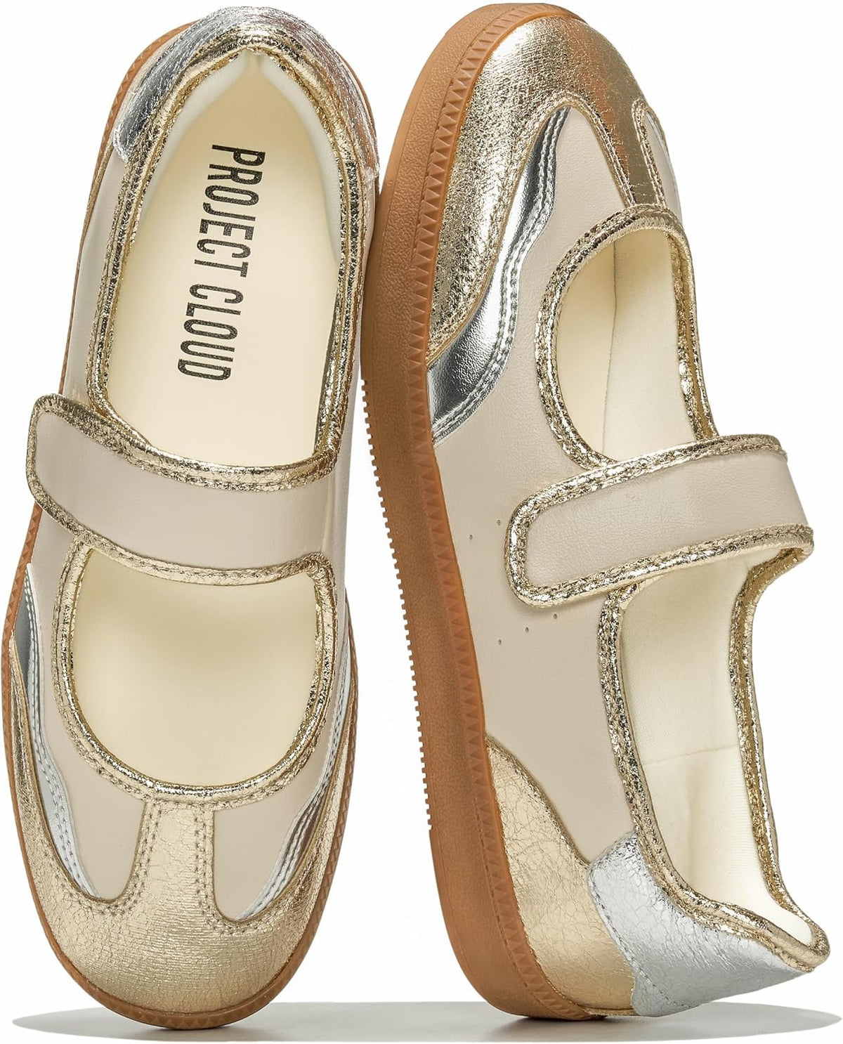Women's Mary Jane Sneakers - Slip-On Casual Shoes with Cushioned Memory Foam Insole for Daily Walking - 7