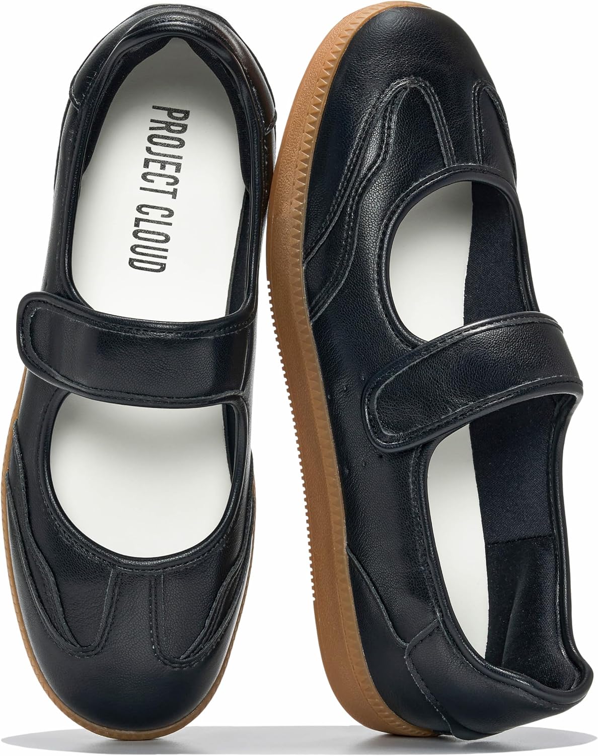 Women's Mary Jane Sneakers - Slip-On Casual Shoes with Cushioned Memory Foam Insole for Daily Walking - 6