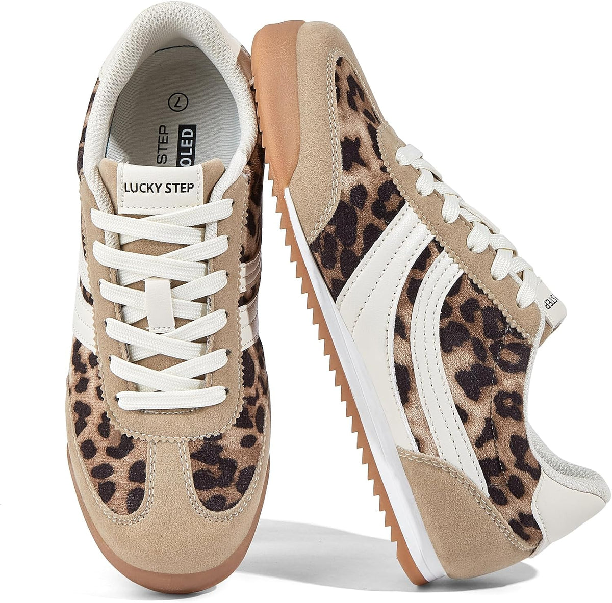 Women's Slim Retro Tennis Sneakers - Thin Sole Lace-Up Trainers for Gym Workouts and Walking - 6