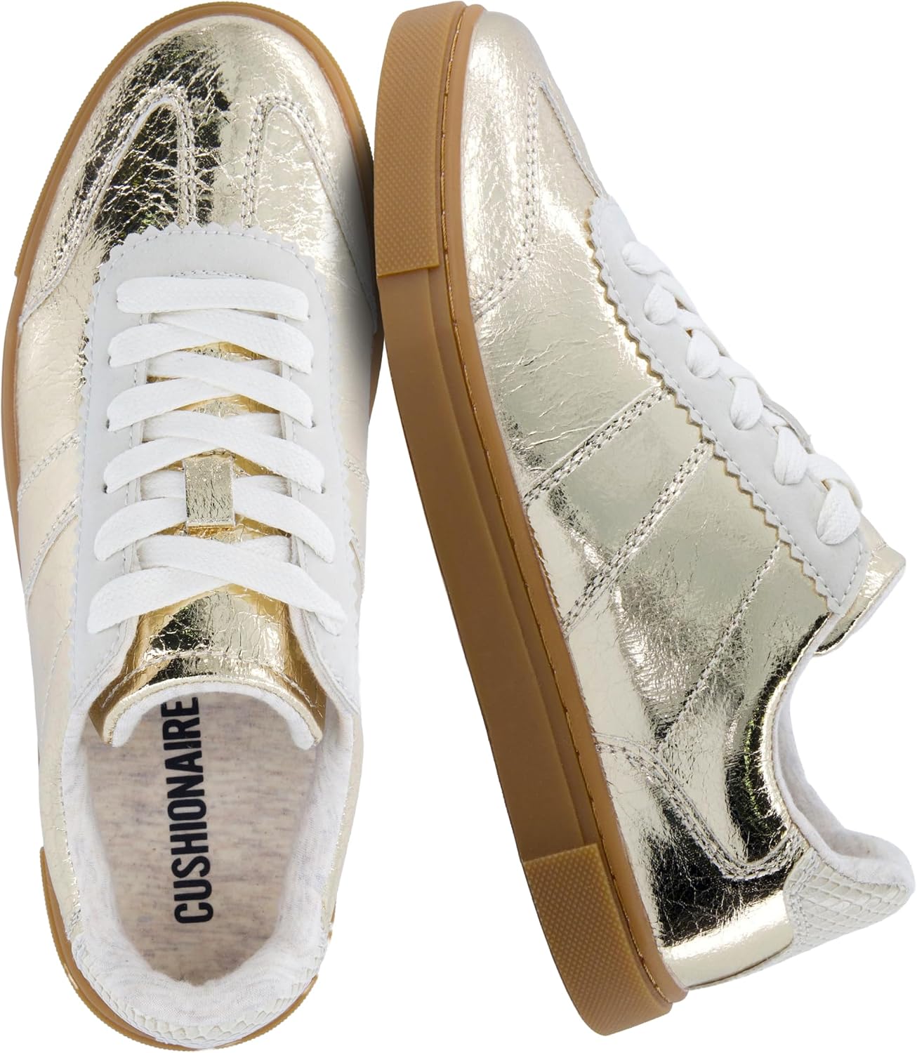 Women's Casual Tennis Sneakers - Memory Foam Insole and Slip Resistant Outsole in Regular and Wide Sizes - 6