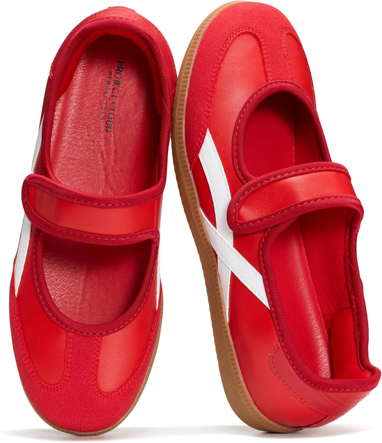 Women's Mary Jane Sneakers - Slip-On Casual Shoes with Cushioned Memory Foam Insole for Daily Walking - 7