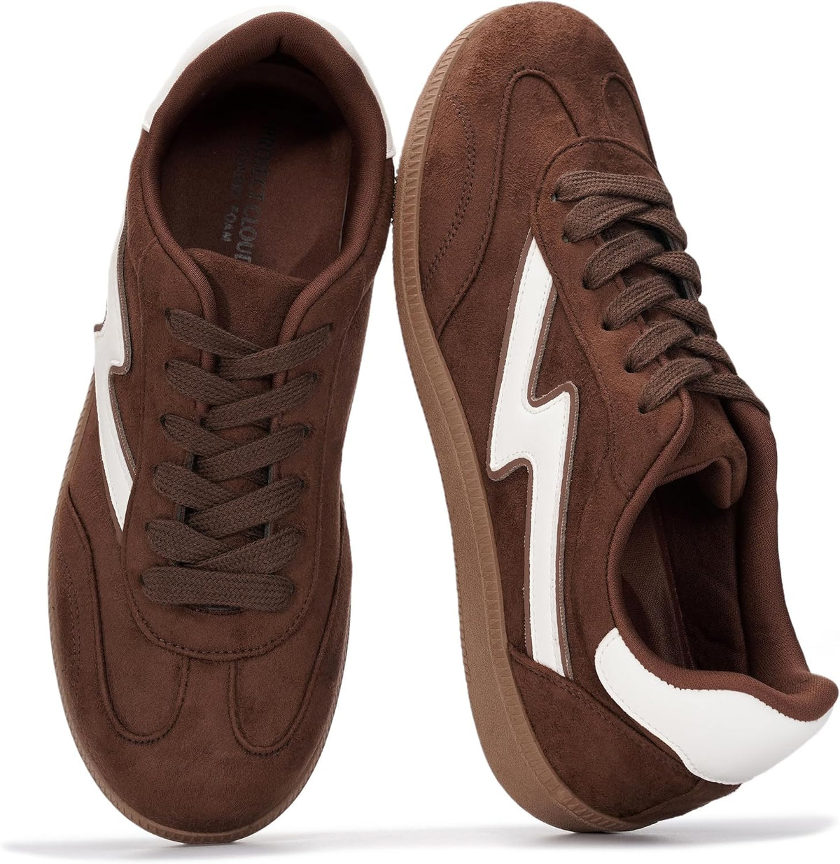 Women's Lace-Up Fashion Sneakers - Memory Foam Insole Casual Shoes for Work, Errands and Weekend Wear - 9