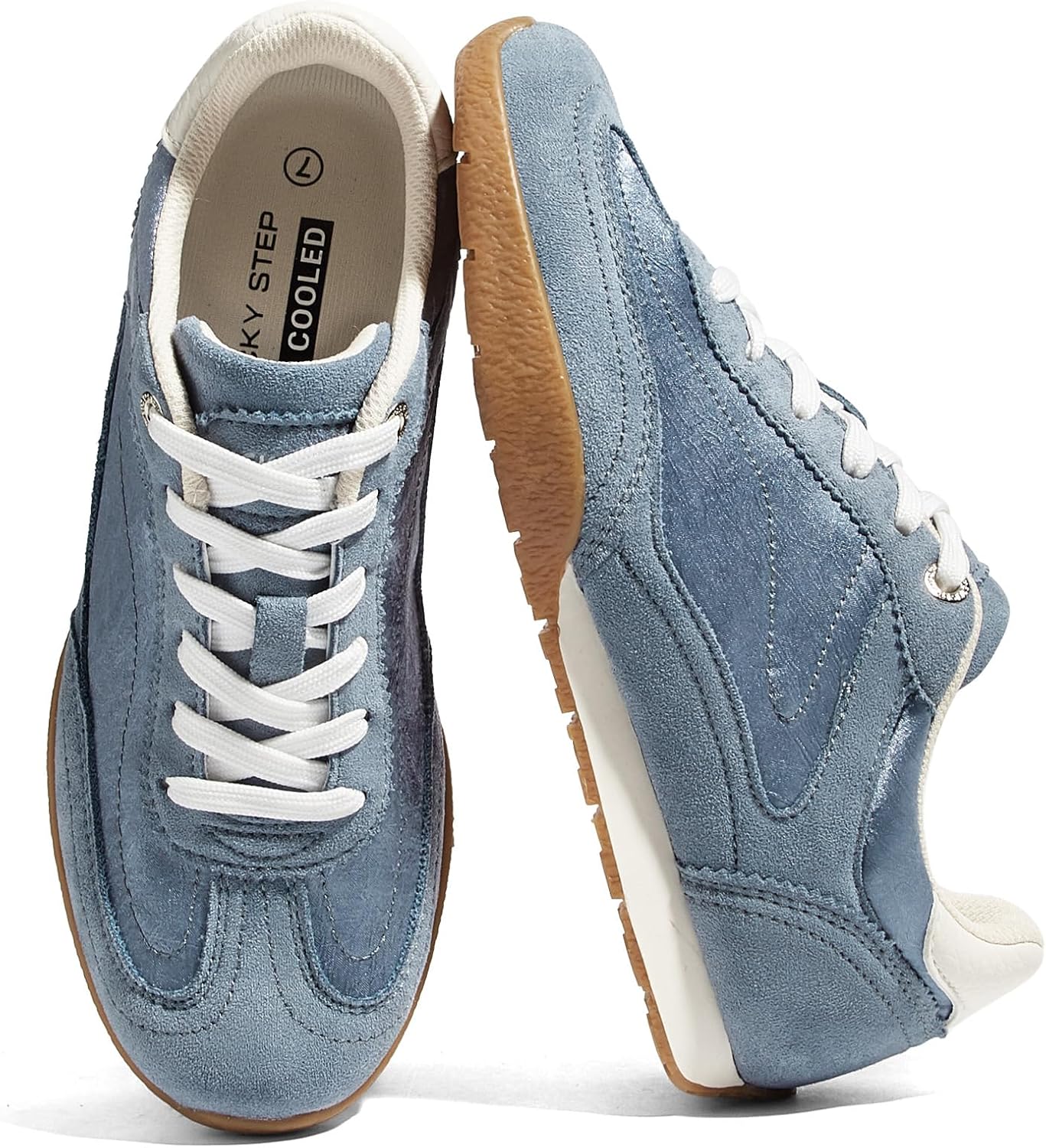 Women's Retro Casual Sneakers - Classic Tennis Shoes with Anti-Slip Sole for Neutral Everyday Outfits - 6