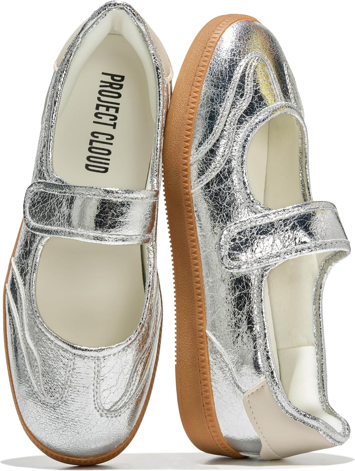 Women's Mary Jane Sneakers - Slip-On Casual Shoes with Cushioned Memory Foam Insole for Daily Walking - 6
